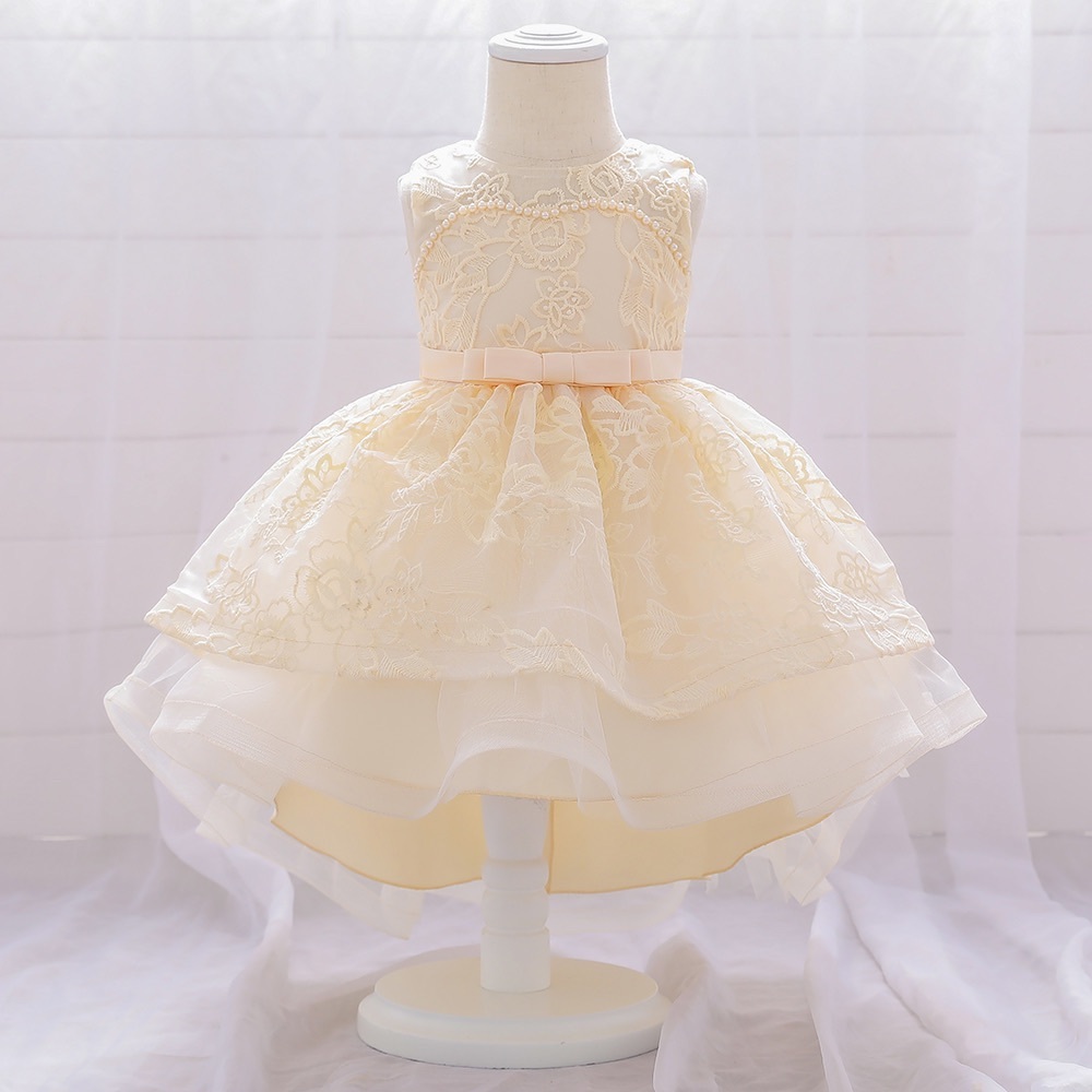 Luxury First Birthday Wedding Girl pearl dress